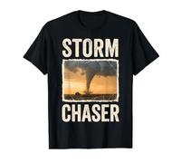 Storm Chaser Tornado Photo Meteorology Weather Chasing Value Graphic T-Shirt, Men, Black, L