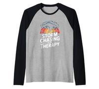 Storm Chasing is My Therapy Tornado Lover Raglan Baseball Tee