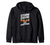 Storm Chasing Over Everything Tornado Hunter Zip Hoodie