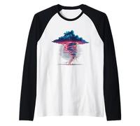 Storm Chasing Tornado Chaser Retro Meteorology Raglan Baseball Tee