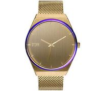 STORM CIRERO Gold Men's Watch with Large Chunky dial, Lazer Coloured Rim and Adjustable Thick mesh Strap