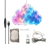 Storm Cloud RGB Lamp - Smart LED Night Lights | Cotton USB Lighting - 7 Colors, 5 Brightness Levels, 4 Modes, Decoration, Bedroom, Living Room, Study, Creative Atmosphere