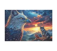 Storm Cloud Sea Bald Eagle 1000 Piece Jigsaw Puzzle for Adults Animal Pet Doll Long Weekend Project Satisfying Challenge No Duplicate Pieces for Hobbyists 1000 PCS
