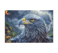 Storm Cloud Sea Bald Eagle 1000 Piece Jigsaw Puzzle for Adults Teens Radiant Whimsical Menagerie Laundry Room Decor Boredom Buster Colourful Artwork Great Gift for 1000 PCS