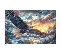 Storm Cloud Sea Bald Eagle 1000 Piece Pack DIY Jigsaw Puzzle Animal Pet Doll Collectors Cognitive Development Educational Decorative Puzzle Gifts for Adults Premium Cardboard 1000 PCS