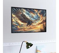 Storm Cloud Sea Flying Bald Eagle 1000 Piece Jigsaw Puzzle for Adults Fantastic Beasts Jigsaw Home Office Decor Stress Relief Activity Colourful Challenge Perfect Present 1000 PCS