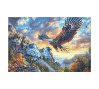 Storm Cloud Sea Flying Bald Eagle 1000 Piece Jigsaw Puzzle for All Ages Animal Pet Doll Birthday Party Activity Group Fun High Resolution Print Home Decor Entertainment 1000 PCS
