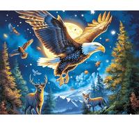 Storm Cloud Sea Flying Bald Eagle 300 Piece Count Premium Jigsaw Puzzle Magical Cosmic Creatures For Adults Teens 14+ Concentration Training Indoor Game Family Game Night Creativity Gift Giving 300