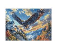 Storm Cloud Sea Flying Bald Eagle 300 Piece Jigsaw Puzzle for Adults Jigsaw Cozy Night In Activity Colourful Challenge Great Gift for Puzzle Lovers Stress Reliever 300 PCS