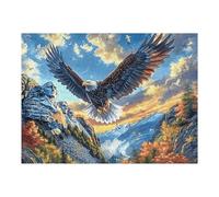 Storm Cloud Sea Flying Bald Eagle 500 Piece Pack DIY Jigsaw Puzzle Collectors Cognitive Development Educational Decorative Puzzle Gifts for Adults Premium Cardboard 500 PCS/52×38cm