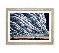 Storm Cloud Sunrise H1022 Framed Print for Living Room Bedroom Home Office Décor, Wall Art Picture Ready to Hang, Oak A4 Frame (34 x 25 cm)