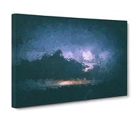 Storm Clouds Canvas Print | Gallery Wrapped 30mm Frame Wall Art | 24x16 inches | Ready to Hang | Abstract Picture | Living Room Bedroom Lounge Office