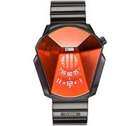 STORM Darth (Slate Red) Men's Unique Cut Lazer Glass Watch with revolving disc Movement
