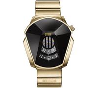STORM Darth Watch (Gold Black) Men's Unique Cut Lazer Glass Watch with revolving disc Movement
