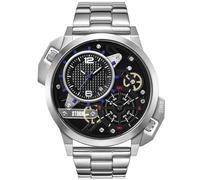 STORM DUALATON Blue Dual TIME, Date, Multi Layer DIAL, Crown Guards, 50M Water Resistant