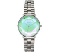 STORM ELEXI ICE Watch with Unique Cut Glass dial and Two-Tone Brushed/Polished Stainless Steel Strap, Water Resistant to 50m