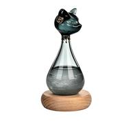 Storm Glass Cat Shape Climate Predictor | Weather Predicting Storm Glass for Home Office Bedside Table Kitchen Dorm Apartment Living Room Desk