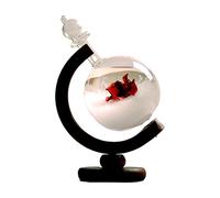 Storm Glass Weather Forecaster Creative Crystal Snow Globe Weather Stations with Wooden Base,Weather Predicting Storm Glass Couples for Home Shelf Tables Holiday Christmas Decorations