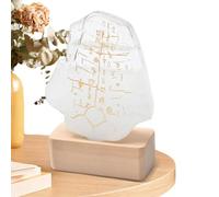 Storm Glass Weather Predictor Bottle - 85x30x124mm Crystal Oracle Forecasting Unit, Decorative Station with Wooden Base, Ambient Home Decor Ornament | Forecaster Pattern Forecast Office Gift Desk De