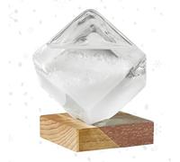 Storm Glass Weather Predictor, Cube Shape Forecaster,Storm With Base - For Home Desktop Indoor Bedroom Garden Bservation With Elegant Design, Making It Not Only A Reliable Tool