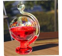 Storm Glass Weather Predictor, Visual Red Barometric Pressure Gauge, Portable Glass Barometers for the Home Office Desktop Decor Gifts, Storm, Weather Predictor