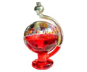 Storm Glass Weather Predictor, Visual Red Barometric Pressure Gauge, Portable Glass Barometers for the Home Office Desktop Decor Storm Weather Predictor