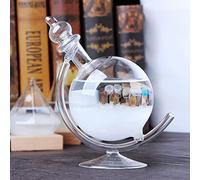 Storm Glass Weather Predictor,Weather Predicting Station,Globe-Shaped Weather Glass Weather Station,Decorative Crystal Ball Weather Predictor,Great Gift for Office Desktop Home Decorative (style 1)