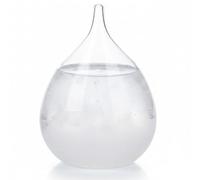 Storm Glass Weather Predictor Weather Predicting Storm Glass Droplet-Shaped Predictor with Wood Base for Home Office Desktop Decor 3.2x4.3 inch