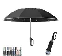 Storm Guard Reverse Umbrella,40/50" Wind-Resistant 10Rib Automatic Folding Inverted Umbrella Reflective Trim,UV-Blocking Waterproof Coating,Carabiner Handle,Compact Travel Sun RainUmbrella (A1, 105CM)