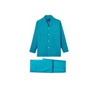 'Storm' Herringbone Brushed Cotton Pyjama Set British Boxers Teal XL
