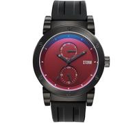 STORM HYDRON V2 Rubber Slate RED - Multifunctional Design with Date/24-Hour, Silicon Strap for Comfort, Contemporary Brushed Steel Finish, 50M Water Resistance