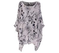 Storm Island® Italian Ladies Quirky Cotton Floral Print Top for Women Summer Shirt Boho Pocket Tunic Hi-Low Dress Plus Size Fashion Party Dress