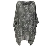 Storm Island® Italian Ladies Quirky Cotton Floral Print Top for Women Summer Shirt Boho Pocket Tunic Hi-Low Dress Plus Size Fashion Party Dress