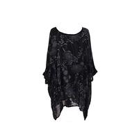 Storm Island® Italian Ladies Quirky Cotton Floral Print Top Women Summer Shirt Boho Pocket Tunic Hi-Low Dress Plus Size Fashion Party Dress