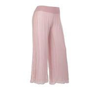 Storm Island Italian Ladies Trouser Women's Two Layers Elasticated Silk Pleated One Size SI064 (Pink, One Size Fits UK (14-22))