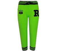 Storm Island Ladies 2/4 Length Joggers 3 Quarter Jogging Bottoms Womens Sport Trousers SI121 (NEON Green, X-Large)