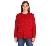 Storm Island® Ladies Cabel Knit Jumpers Soft Long Sleeves Pullover Crew Neck Warm Winter Wear Zigzag Jumpers Sweater Casual Top for Women Red