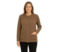 Storm Island® Women Cardigans Long Sleeve Button Round Neck Cardigan with Pockets for Ladies Winter Outerwear Sweater Mocha