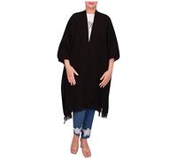 Storm Island® Women Shawl Knitted Wrap Ladies Printed Poncho Cape Open Front Cardigans Shawl Wrap Lurex Plain Cape Shawl One Size Warm Winter Wrap Shawl for Girls UK Size 8-32