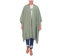 Storm Island® Women Shawl Knitted Wrap Ladies Printed Poncho Cape Open Front Wrap Cardigans Lurex Plain Cape Shawl One Size Warm Winter Shawl for Girls UK Size 8-32