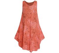 Storm Island® Women Sleeveless Dress Casual Summer Dresses Skater Short Sleeves A-Line Midi Cocktail Swing Dress for Ladies Floral Cotton Top Sundress Vacations, Party For Women UK One Size 10-16
