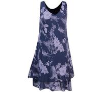 Storm Island® Women Sleeveless Top Casual Summer Dresses Mini Skater Dress Ladies Printed Tank Top Elegant Blouses Loose Fit Shirts for Vacations, Party for Women UK One Size 8-14 Navy