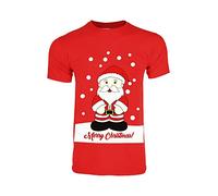 Storm Island® Women's Men's Christmas T-Shirt Unisex Xmas Novelty Top Snow Man Santa T-Shirt for Women Crew Neck Reindeer Shirt X-mas Winter Shirt Women Xmas Graphic Shirt Loose for Christmas