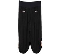 Storm Island® Womens Trousers 3/4 Length Capri Pants Casual Cropped Linen Trousers Elastic Waist Summer Joggers Three Quarter Short Length Trousers With Pockets Plus Size Trousers Pants for Women
