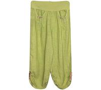 Storm Island® Womens Trousers 3/4 Length Capri Pants Casual Cropped Linen Trousers Elastic Waist Summer Joggers Three Quarter Short Length Trousers With Pockets Plus Size Trousers Pants for Women