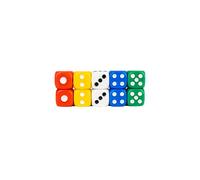 Storm&Lighthouse 10 Pack Six-Sided Dice Coloured Dice Game D6 Set Smoother Rolling No Harmful Materials 1.4cm (1)