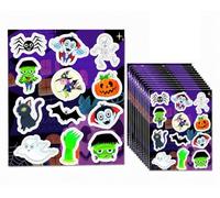 Storm&Lighthouse 12x Halloween Stickers Sheets Mini Halloween Stickers for Children Trick or Treat Party Bag Fillers Reward Stickers Arts and Crafts for Kids