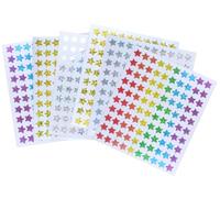 Storm&Lighthouse 600 x Star Stickers Gold Silver Rainbow Stars Mini Teacher Reward Stickers Scrapbook Stars for Crafts Glitter Art and Craft Classroom Resource (Mixed)