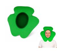 Storm&Lighthouse Novelty Irish Three-Leaf Clover Shamrock Head Costume St Patrick's Day Headwear Football World Cup Irish Sport Supporter Rugby Fancy Dress Costume Accessory