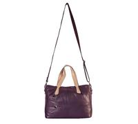Storm London Azzura Slouchy Plum Camel Leather Handbag Plum